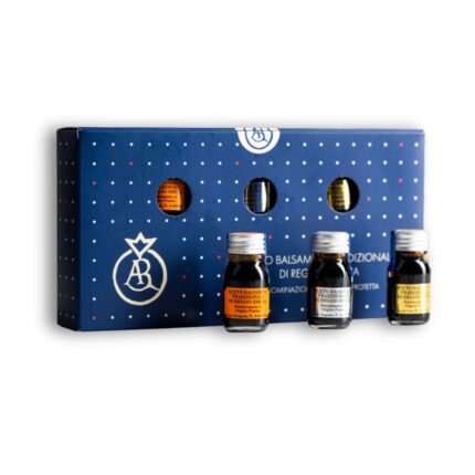 Estuche Trittico, set de tres - Aceto Balsámico Tradicional de Reggio Emilia DOP - 10ml